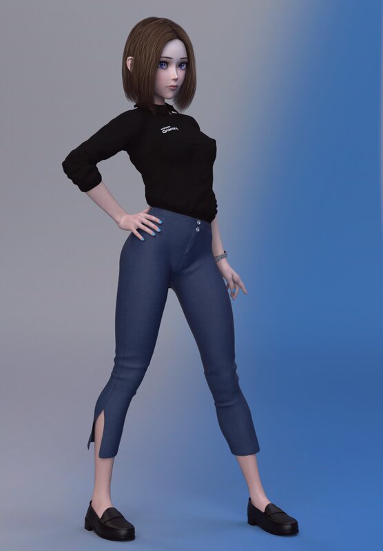Female Character in Pants