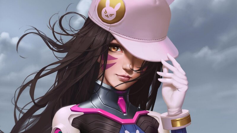Female Character in Pink Hat — Dramatic