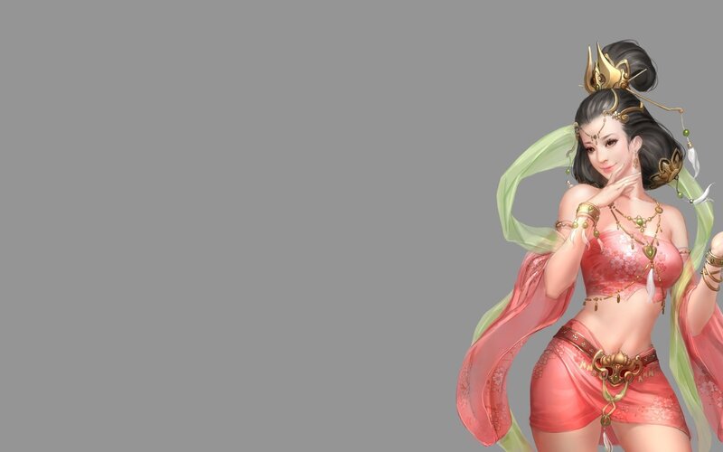 Female Character in Pink Outfit — Serene