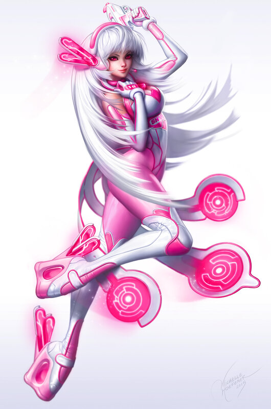 Female Character in Pink Suit — Dynamic