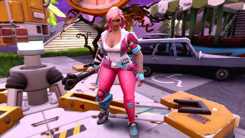 Female Character in Pink Suit