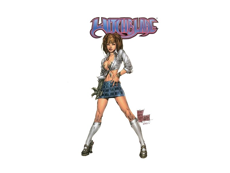 Female Character in Plaid Skirt