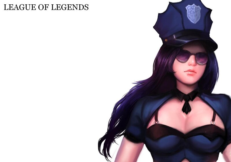 Female Character in Police Uniform