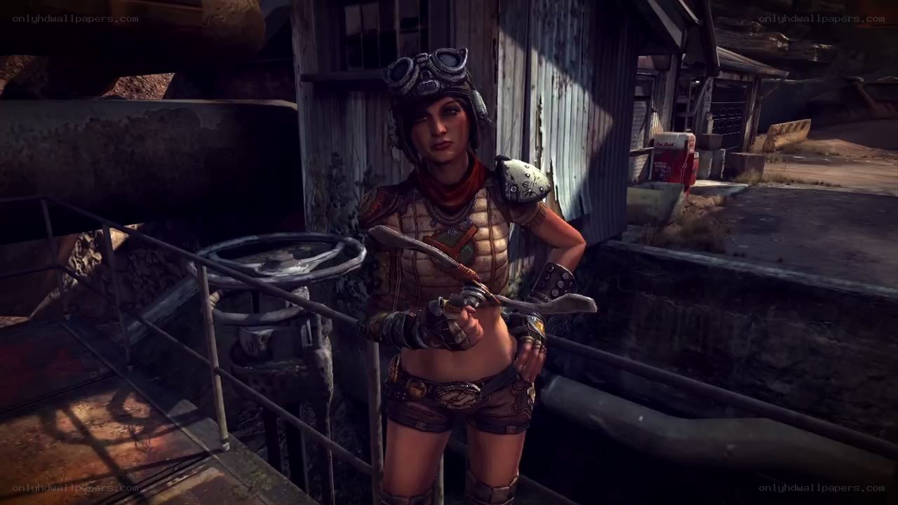 female character in post-apocalyptic gear