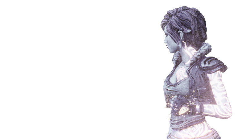 Female Character in Profile — White
