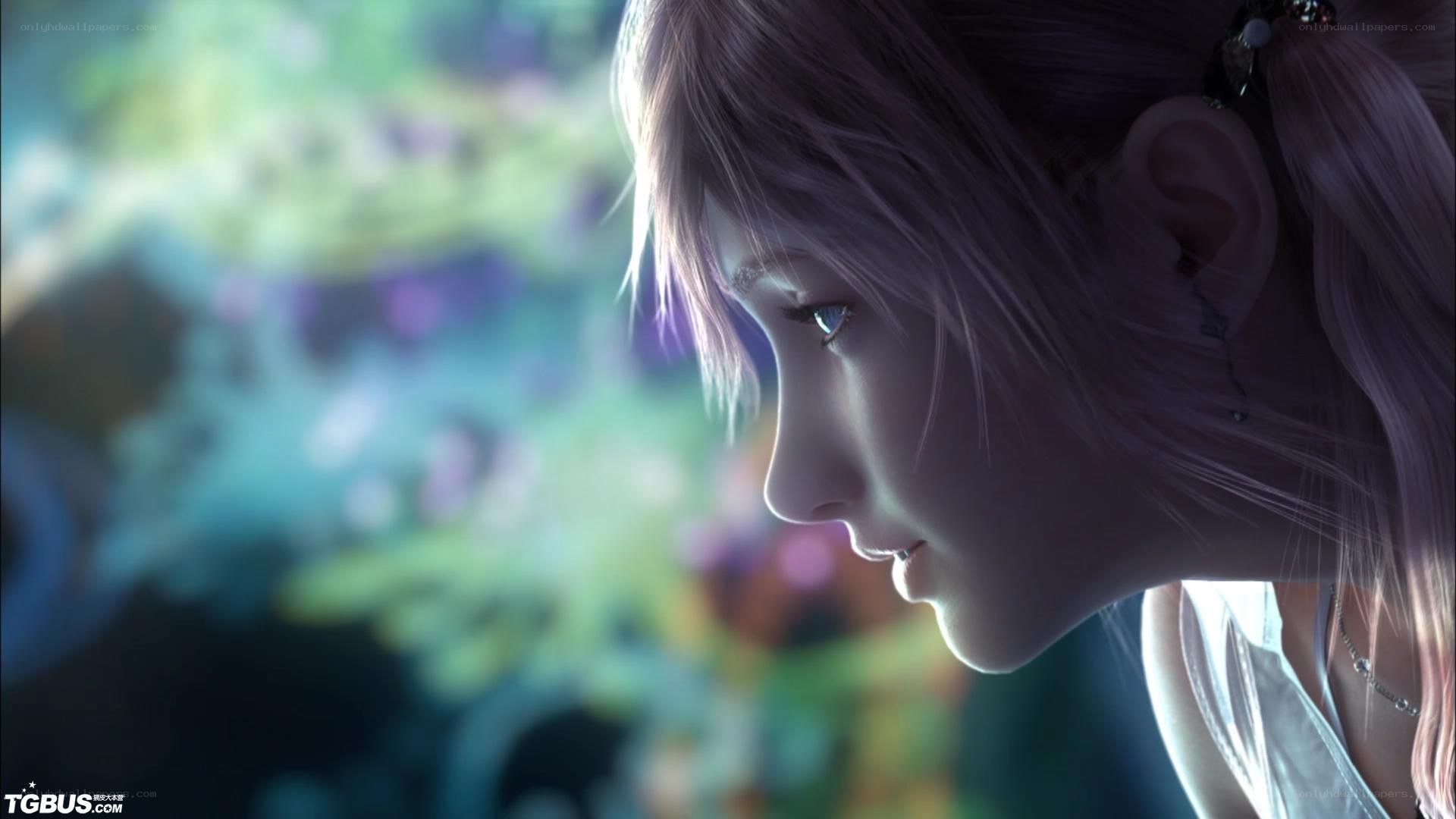 female character in profile