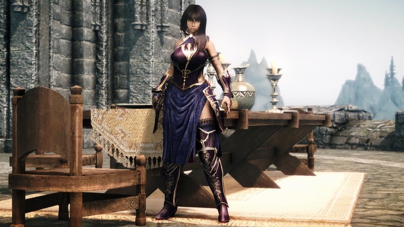 Female Character in Purple Armor — Serene