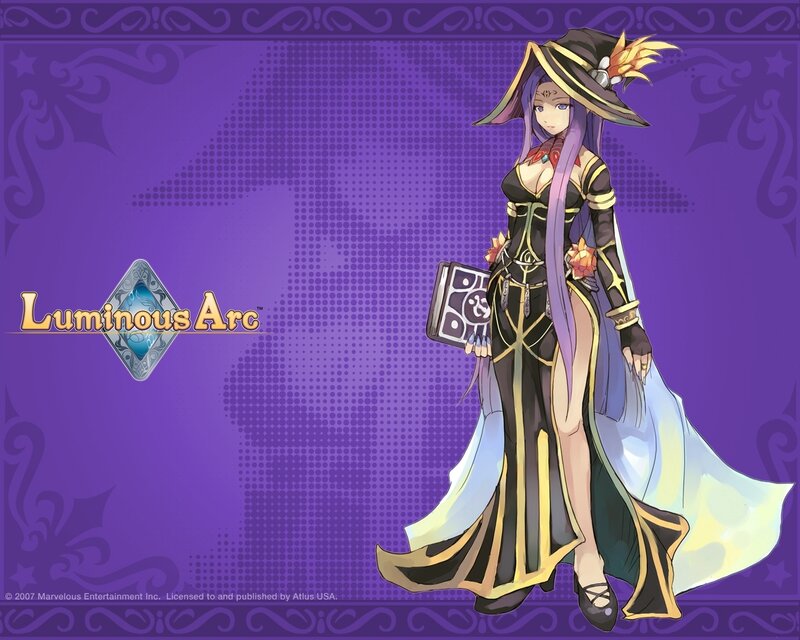 Female Character in Purple Dress — Dramatic, Anime