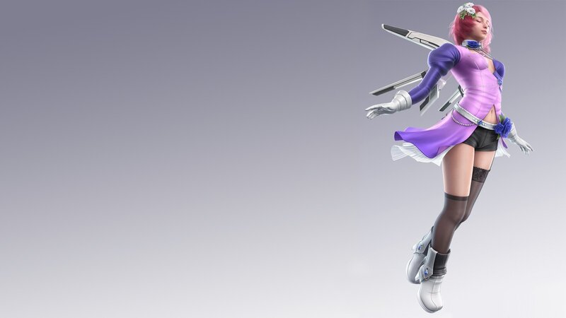 female character in purple outfit