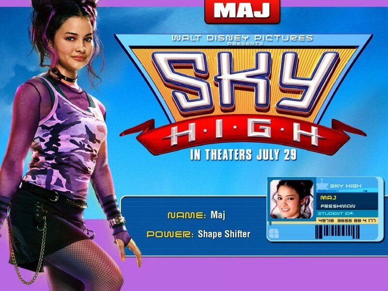 Female Character in Purple Outfit — Blue