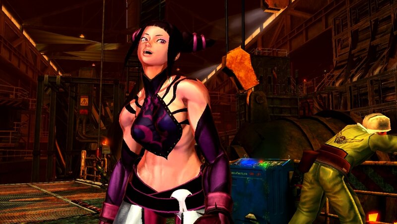 Female Character in Purple Outfit — Dramatic, 3d Render, Industrial Setting