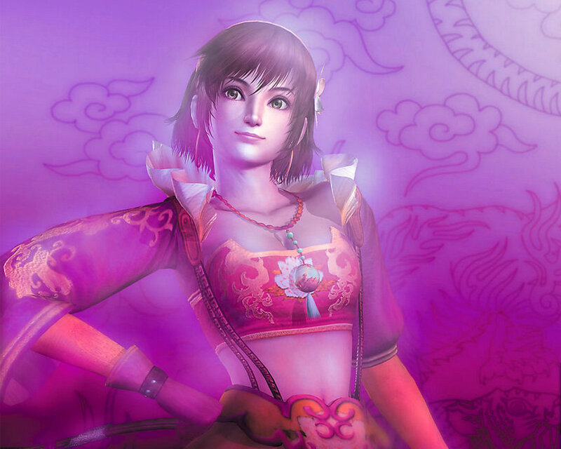 Female Character in Purple Outfit — Dramatic, 3d Render, Necklace