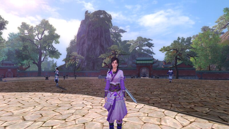 Female Character in Purple Outfit — Serene, Afternoon