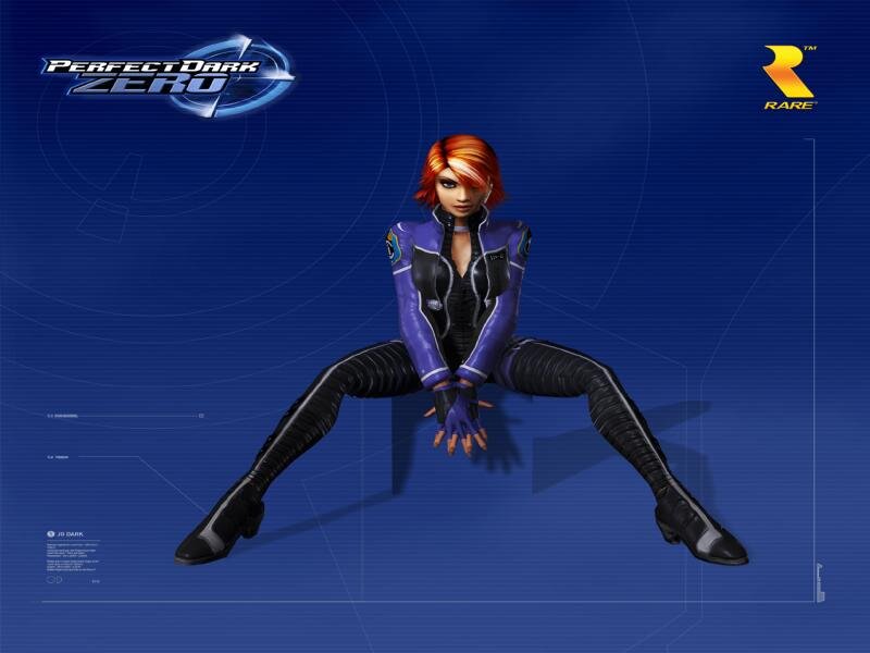 Female Character in Purple Suit — Blue