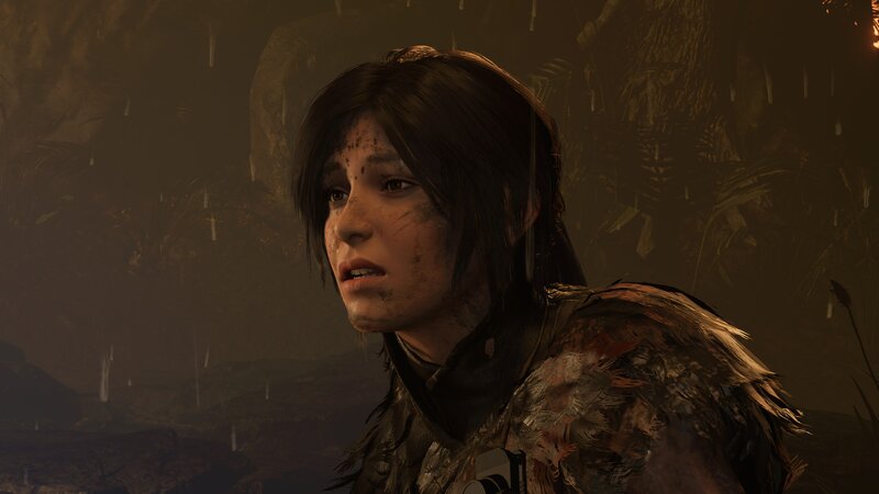 Female Character in Rain — Brown