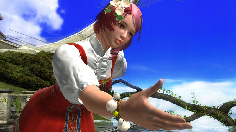 Female Character in Red Dress — Blue