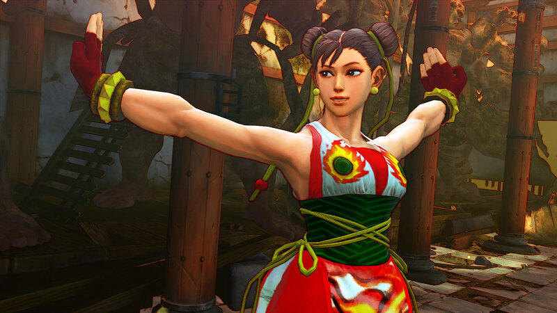 Female Character in Red Outfit — Confident