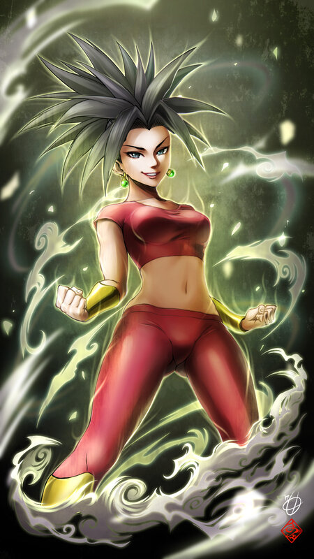 Female Character in Red Outfit — Dramatic, Digital Art, Spiky Hair