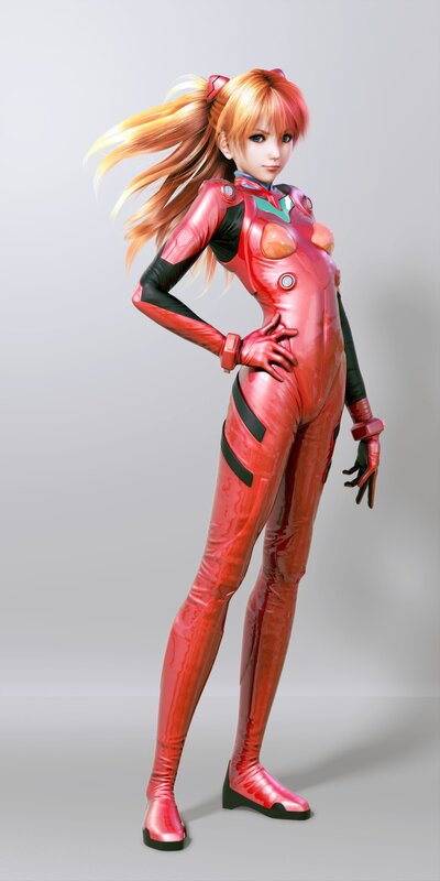 Female Character in Red Suit — Neutral