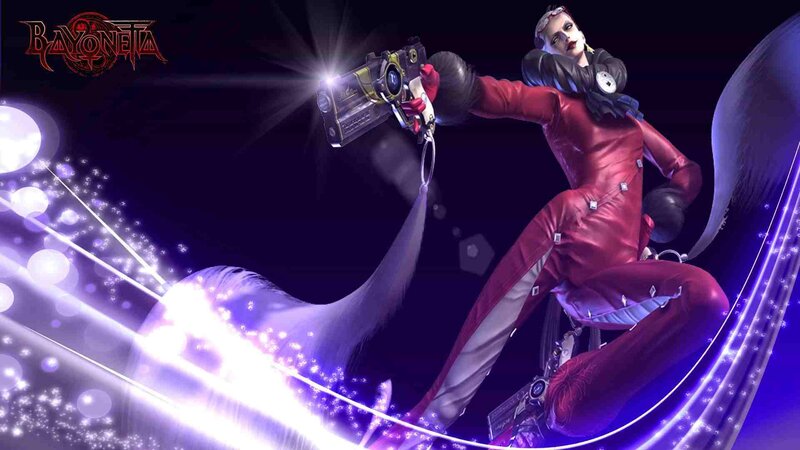 Female Character in Red Suit — Purple