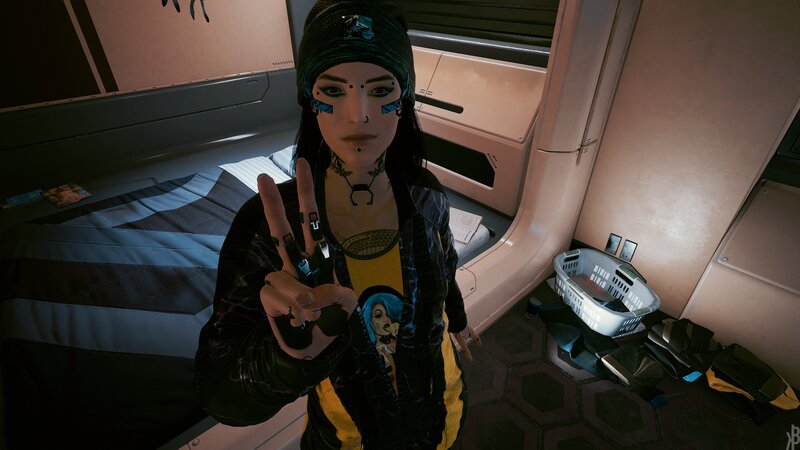 Female Character in Room — Black, Dark