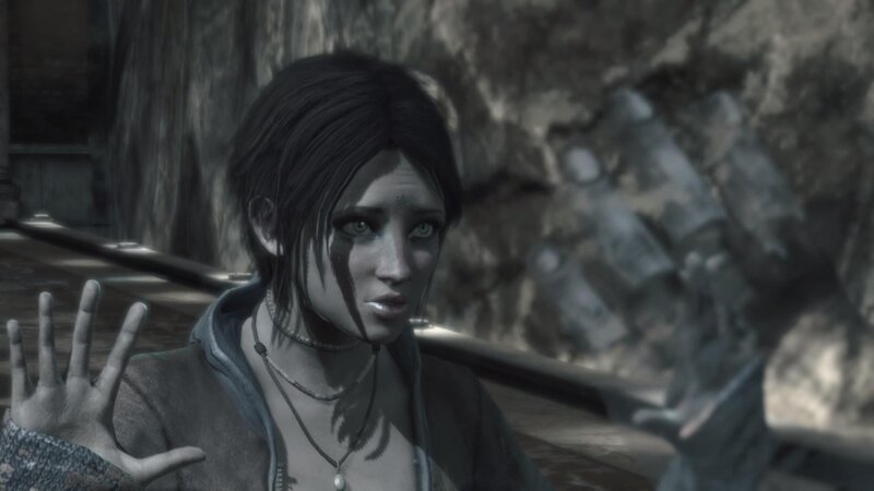 Female Character in Ruins — Gray