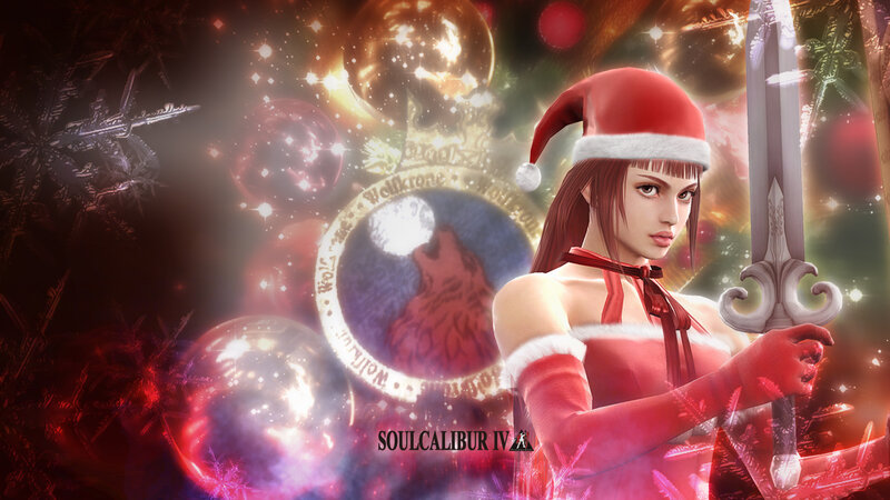 Female Character in Santa Hat