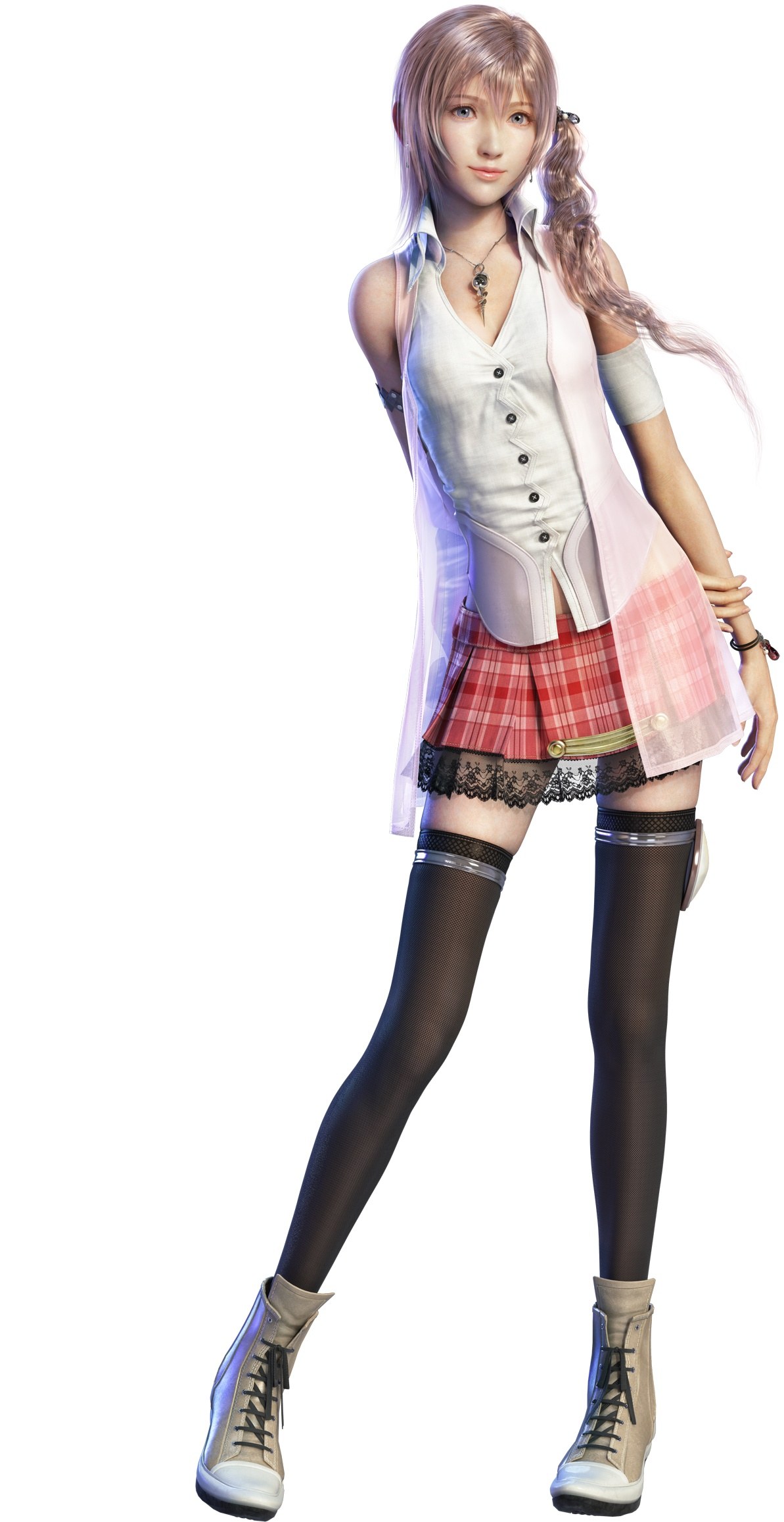 female character in school uniform