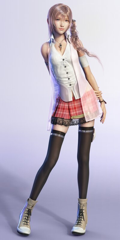 female character in school uniform