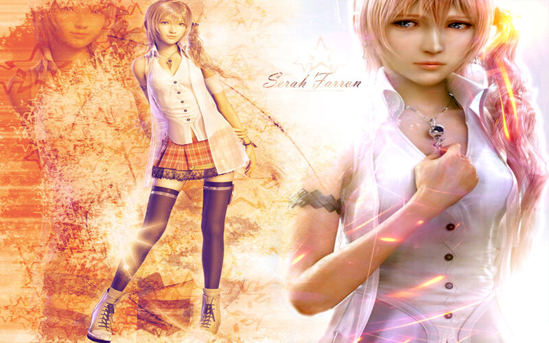 Female Character in School Uniform — White, Dramatic