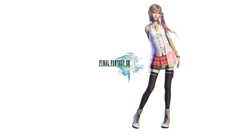 Female Character in School Uniform — White, Neutral, 3d Render, Logo