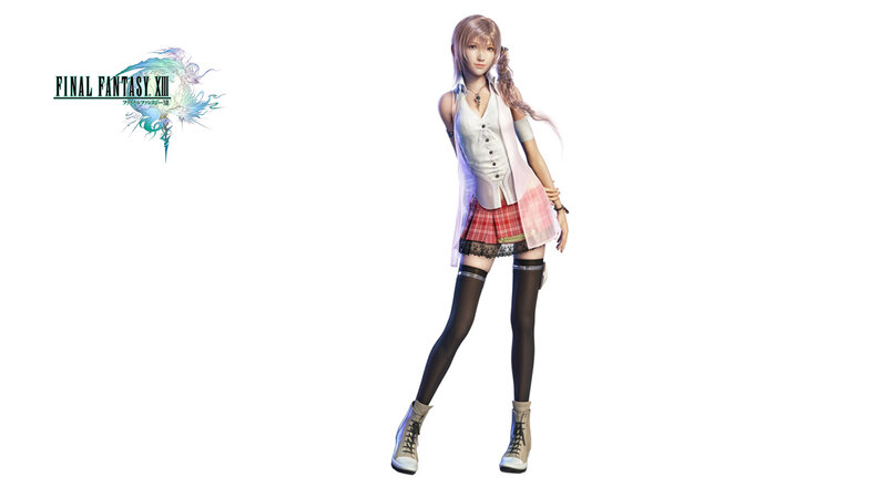Female Character in School Uniform — White, Neutral, 3d Render