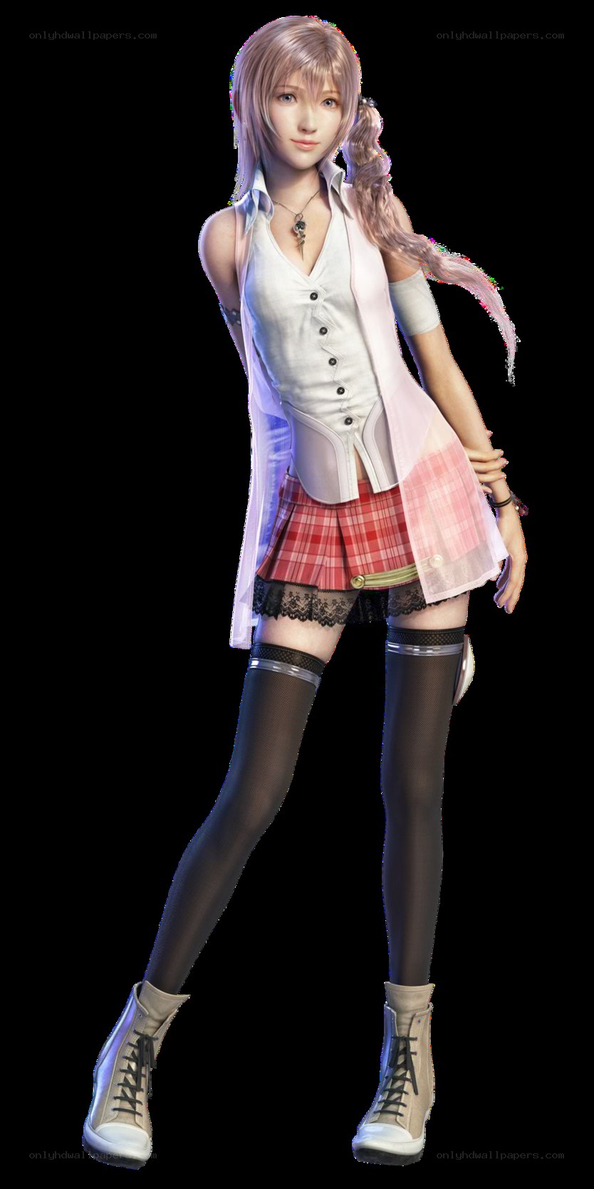 female character in school uniform