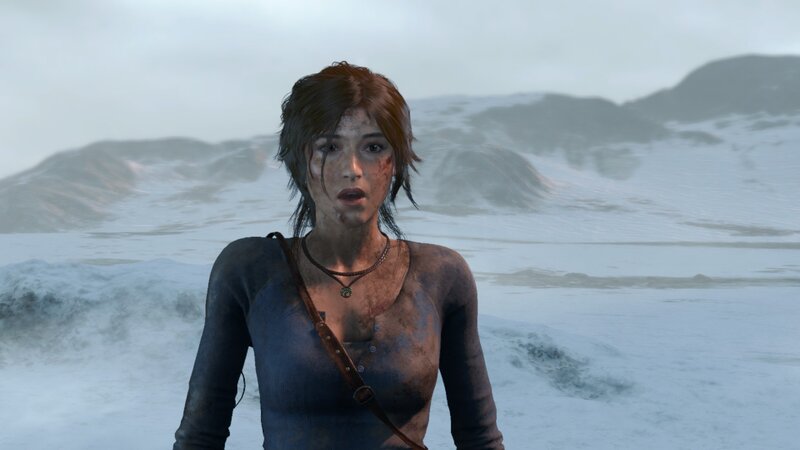 Female Character in Snow — White, Cold