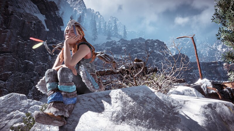 Female Character in Snow — White, Cold, Winter