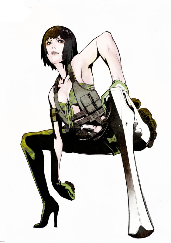 female character in tactical gear