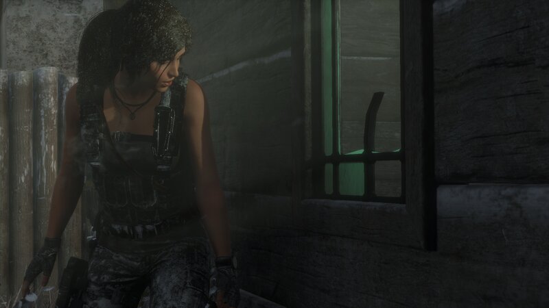 Female Character in Tactical Gear — Gray, Dark, Tense