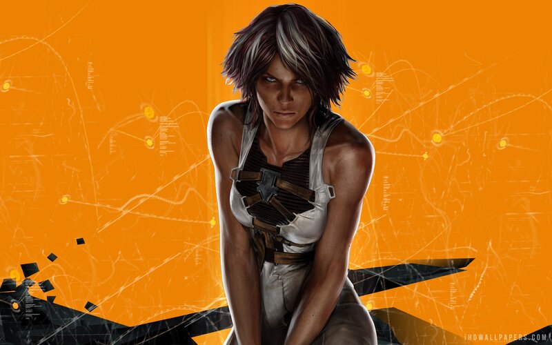 Female Character in Tactical Gear — Orange