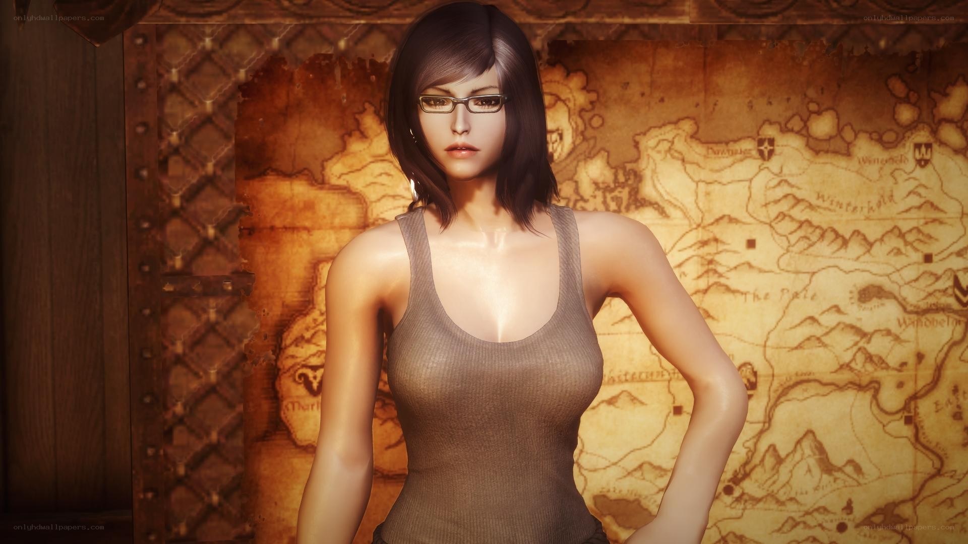 female character in tank top