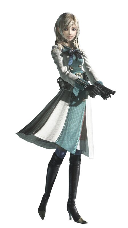 female character in trench coat