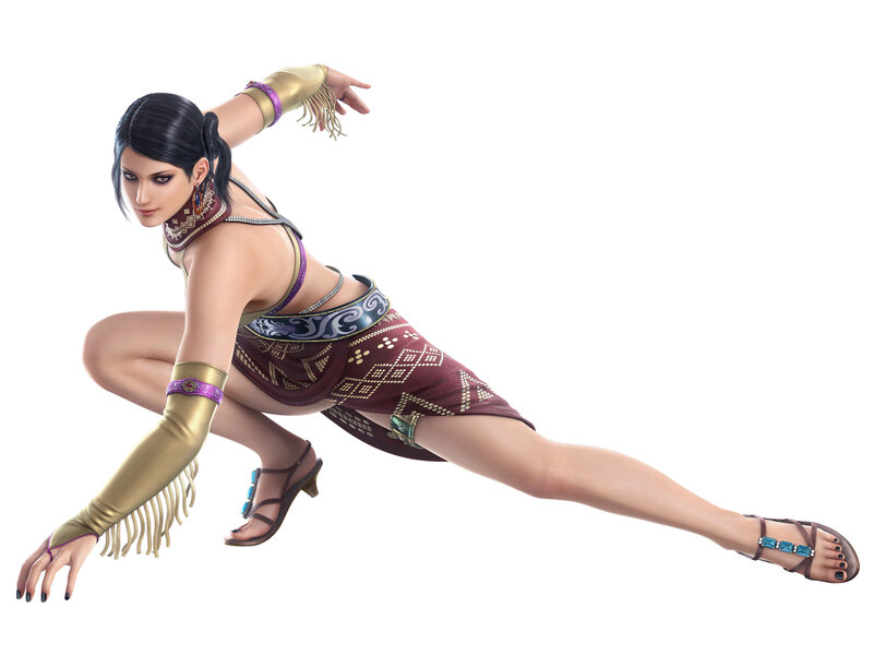 female character in tribal attire