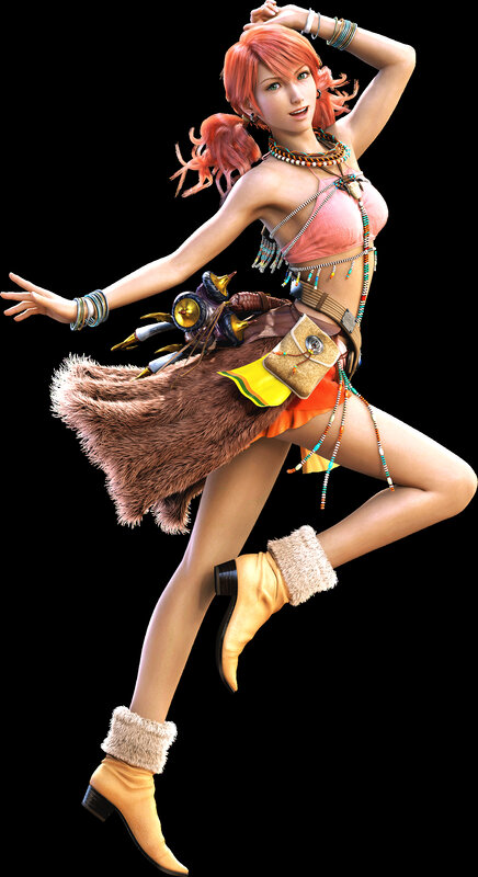 female character in tribal attire