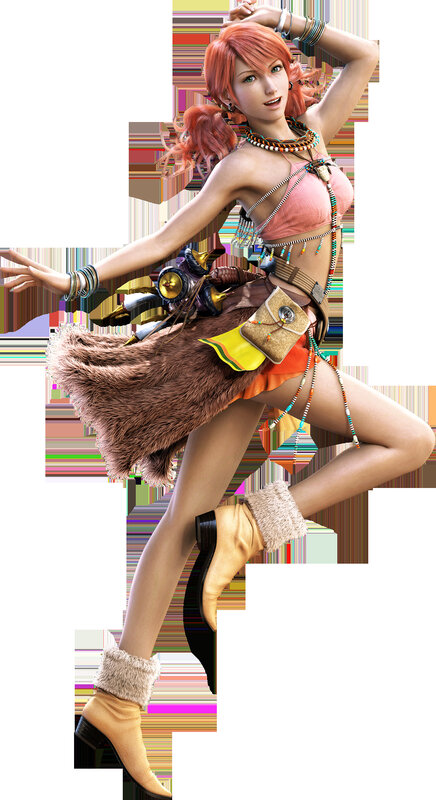 female character in tribal attire