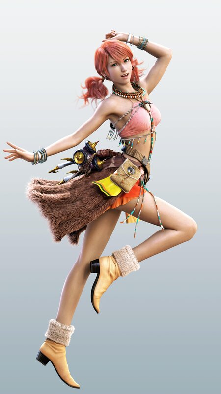 female character in tribal attire