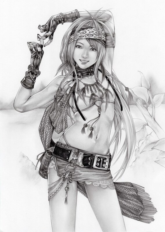 female character in tribal attire