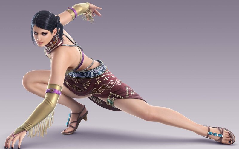 female character in tribal attire