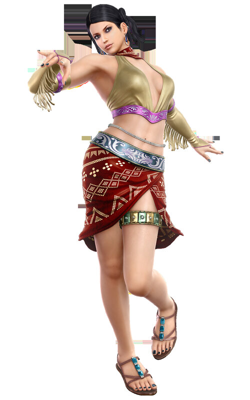female character in tribal attire