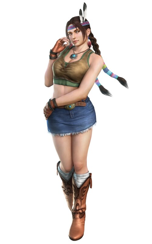 female character in tribal attire