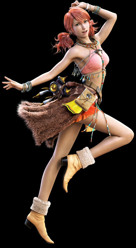 female character in tribal attire