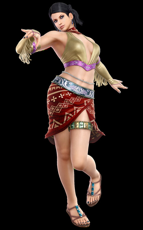 female character in tribal attire